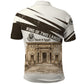Taharqa Polo Shirt with Ancient Map Illustration, King of Two Lands Title and Kush Egypt Temple - African Pride