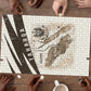 Taharqa Puzzle with Ancient Map Illustration, King of Two Lands Title and Kush Egypt Temple - African Pride