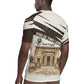 Taharqa Rugby Jersey with Ancient Map Illustration, King of Two Lands Title and Kush Egypt Temple - African Pride