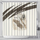 Taharqa Shower Curtain with Ancient Map Illustration, King of Two Lands Title and Kush Egypt Temple - African Pride