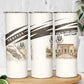 Taharqa Skinny Tumbler with Ancient Map Illustration, King of Two Lands Title and Kush Egypt Temple - African Pride
