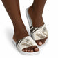 Taharqa Slide Sandals with Ancient Map Illustration, King of Two Lands Title and Kush Egypt Temple - African Pride