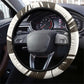 Taharqa Steering Wheel Cover with Ancient Map Illustration, King of Two Lands Title and Kush Egypt Temple - African Pride