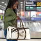 Taharqa Travel Bag with Ancient Map Illustration, King of Two Lands Title and Kush Egypt Temple - African Pride