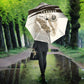 Taharqa Umbrella with Ancient Map Illustration, King of Two Lands Title and Kush Egypt Temple - African Pride