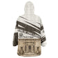 Taharqa Wearable Blanket Hoodie with Ancient Map Illustration, King of Two Lands Title and Kush Egypt Temple - African Pride