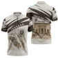 Taharqa Zipper Polo Shirt with Ancient Map Illustration, King of Two Lands Title and Kush Egypt Temple - African Pride