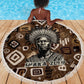 Shaka Zulu Beach Blanket Monochrome Portrait Zulu Kingdom Heritage Unconquered Spirit Warrior Legacy Theme - African Pride