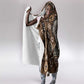 Shaka Zulu Hooded Blanket Monochrome Portrait Zulu Kingdom Heritage Unconquered Spirit Warrior Legacy Theme - African Pride