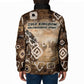 Shaka Zulu Padded Jacket Monochrome Portrait Zulu Kingdom Heritage Unconquered Spirit Warrior Legacy Theme - African Pride