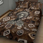 Shaka Zulu Quilt Bed Set Monochrome Portrait Zulu Kingdom Heritage Unconquered Spirit Warrior Legacy Theme - African Pride