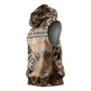 Shaka Zulu Sleeveless Hoodie Monochrome Portrait Zulu Kingdom Heritage Unconquered Spirit Warrior Legacy Theme - African Pride