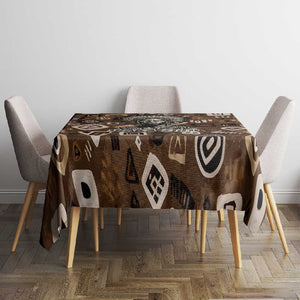 Shaka Zulu Tablecloth Monochrome Portrait Zulu Kingdom Heritage Unconquered Spirit Warrior Legacy Theme - African Pride