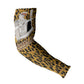 Shaka Zulu Arm Sleeves Leopard Print Design Traditional Warrior Spear and Shield Illustration Tribal King - African Pride