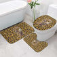 Shaka Zulu Bathroom Set Leopard Print Design Traditional Warrior Spear and Shield Illustration Tribal King - African Pride
