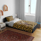Shaka Zulu Bedding Set Leopard Print Design Traditional Warrior Spear and Shield Illustration Tribal King - African Pride