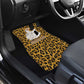 Shaka Zulu Car Mats Leopard Print Design Traditional Warrior Spear and Shield Illustration Tribal King - African Pride
