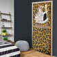 Shaka Zulu Door Cover Leopard Print Design Traditional Warrior Spear and Shield Illustration Tribal King - African Pride