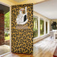 Shaka Zulu Door Cover Leopard Print Design Traditional Warrior Spear and Shield Illustration Tribal King - African Pride