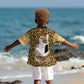 Shaka Zulu Kid Hawaiian Shirt Leopard Print Design Traditional Warrior Spear and Shield Illustration Tribal King - African Pride
