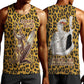 Shaka Zulu Men Tank Top Leopard Print Design Traditional Warrior Spear and Shield Illustration Tribal King - African Pride