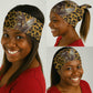Shaka Zulu Neck Gaiter Leopard Print Design Traditional Warrior Spear and Shield Illustration Tribal King - African Pride