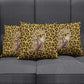 Shaka Zulu Pillow Cover Leopard Print Design Traditional Warrior Spear and Shield Illustration Tribal King - African Pride