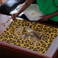 Shaka Zulu Puzzle Leopard Print Design Traditional Warrior Spear and Shield Illustration Tribal King - African Pride