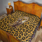 Shaka Zulu Quilt Leopard Print Design Traditional Warrior Spear and Shield Illustration Tribal King - African Pride