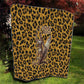 Shaka Zulu Quilt Leopard Print Design Traditional Warrior Spear and Shield Illustration Tribal King - African Pride
