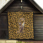 Shaka Zulu Quilt Leopard Print Design Traditional Warrior Spear and Shield Illustration Tribal King - African Pride