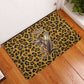 Shaka Zulu Rubber Doormat Leopard Print Design Traditional Warrior Spear and Shield Illustration Tribal King - African Pride