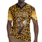 Shaka Zulu Rugby Jersey Leopard Print Design Traditional Warrior Spear and Shield Illustration Tribal King - African Pride