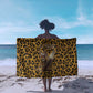Shaka Zulu Sarong Leopard Print Design Traditional Warrior Spear and Shield Illustration Tribal King - African Pride