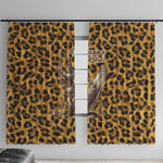 Shaka Zulu Window Curtain Leopard Print Design Traditional Warrior Spear and Shield Illustration Tribal King - African Pride