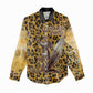 Shaka Zulu Women Casual Shirt Leopard Print Design Traditional Warrior Spear and Shield Illustration Tribal King - African Pride