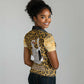 Shaka Zulu Women Polo Shirt Leopard Print Design Traditional Warrior Spear and Shield Illustration Tribal King - African Pride