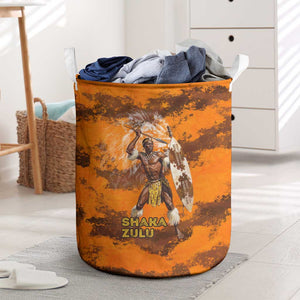 Shaka Zulu Laundry Basket Warrior Fiery Roaring Lion - Never Retreat Never Surrender African Strength and Courage - African Pride