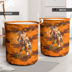 Shaka Zulu Laundry Basket Warrior Fiery Roaring Lion - Never Retreat Never Surrender African Strength and Courage - African Pride