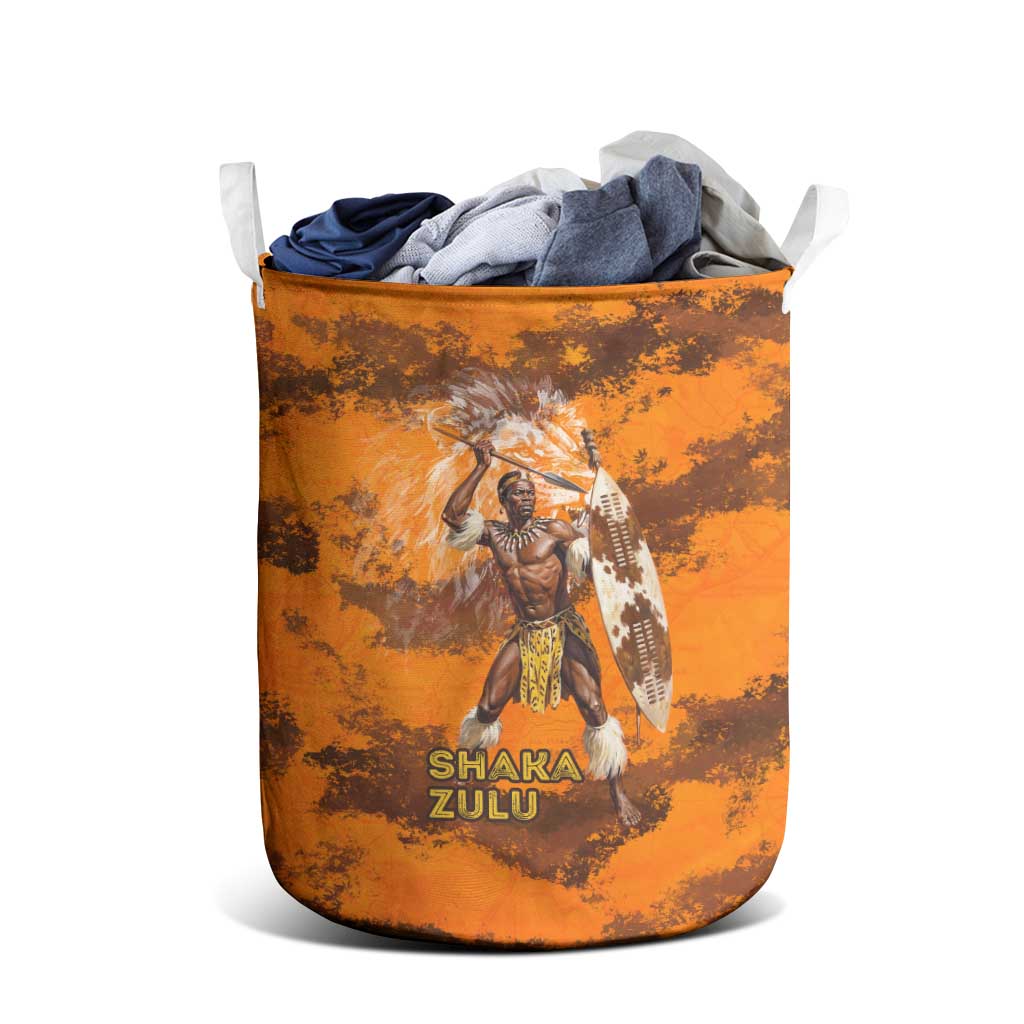 Shaka Zulu Laundry Basket Warrior Fiery Roaring Lion - Never Retreat Never Surrender African Strength and Courage - African Pride