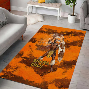 Shaka Zulu Area Rug Warrior Fiery Roaring Lion - Never Retreat Never Surrender African Strength and Courage - African Pride