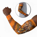 Shaka Zulu Arm Sleeves Warrior Fiery Roaring Lion - Never Retreat Never Surrender African Strength and Courage - African Pride