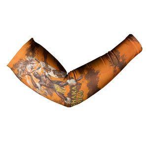 Shaka Zulu Arm Sleeves Warrior Fiery Roaring Lion - Never Retreat Never Surrender African Strength and Courage - African Pride