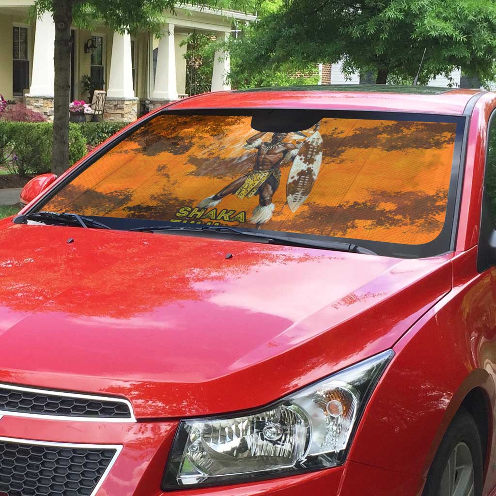 Shaka Zulu Auto Sun Shade Warrior Fiery Roaring Lion - Never Retreat Never Surrender African Strength and Courage - African Pride
