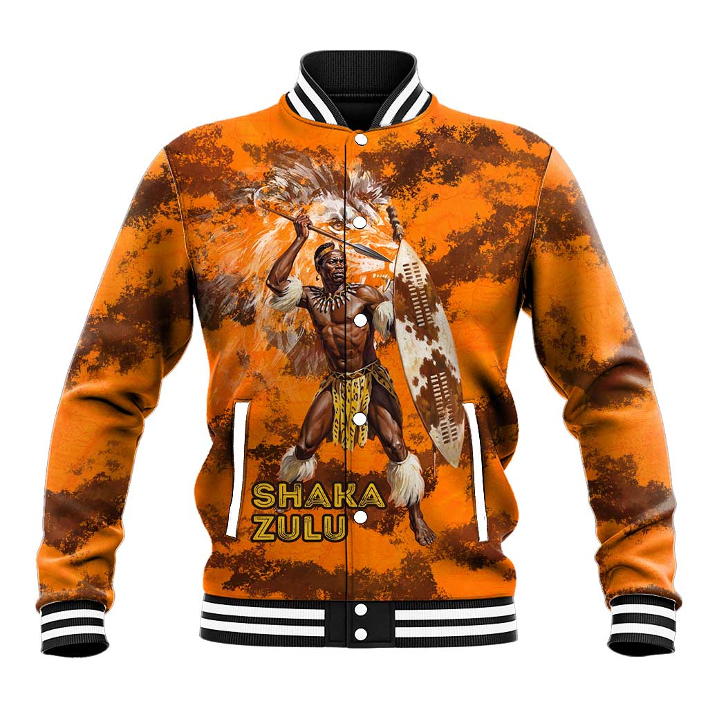 Shaka Zulu Baseball Jacket Warrior Fiery Roaring Lion - Never Retreat Never Surrender African Strength and Courage - African Pride