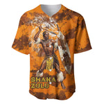 Shaka Zulu Baseball Jersey Warrior Fiery Roaring Lion - Never Retreat Never Surrender African Strength and Courage - African Pride