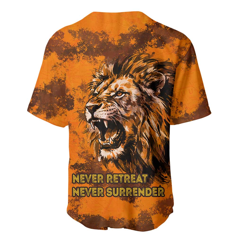 Shaka Zulu Baseball Jersey Warrior Fiery Roaring Lion - Never Retreat Never Surrender African Strength and Courage - African Pride