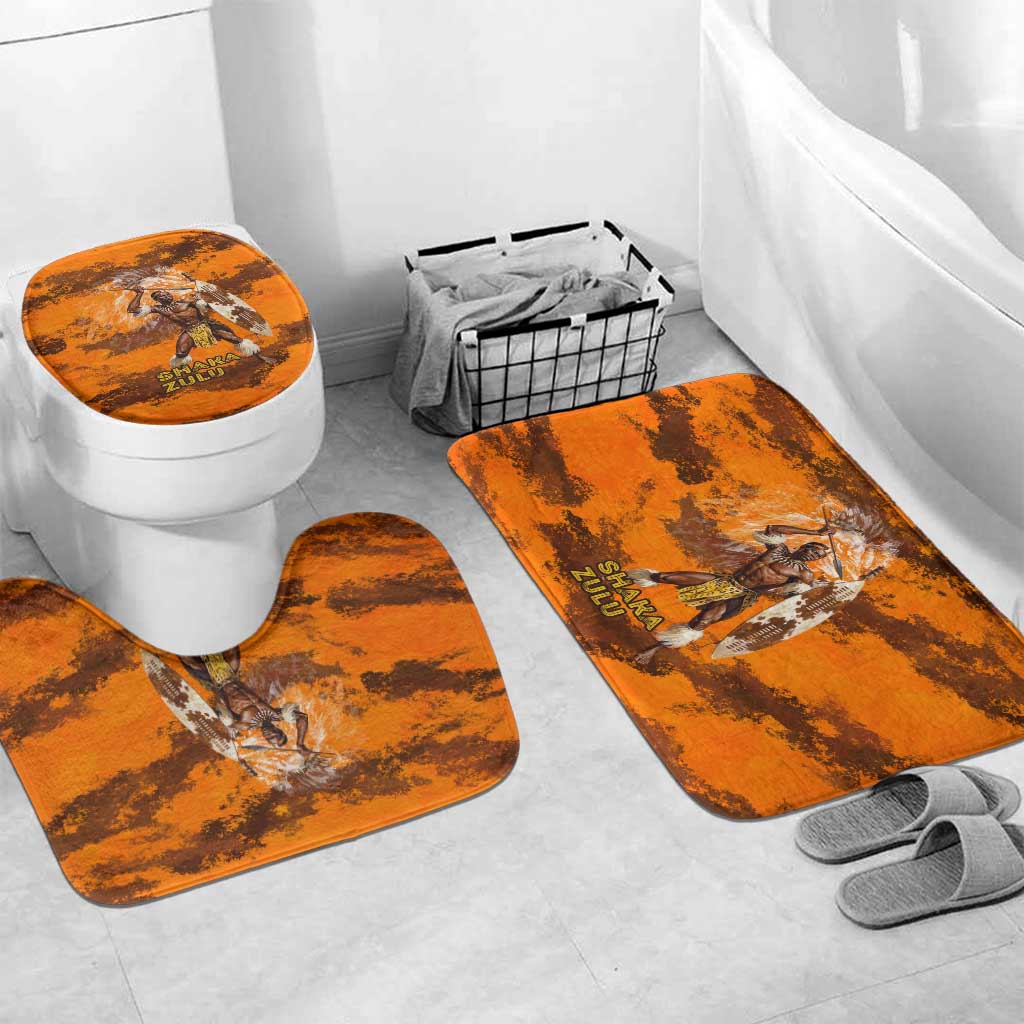 Shaka Zulu Bathroom Set Warrior Fiery Roaring Lion - Never Retreat Never Surrender African Strength and Courage - African Pride