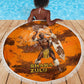Shaka Zulu Beach Blanket Warrior Fiery Roaring Lion - Never Retreat Never Surrender African Strength and Courage - African Pride