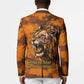 Shaka Zulu Blazer Warrior Fiery Roaring Lion - Never Retreat Never Surrender African Strength and Courage - African Pride